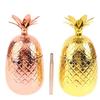 New 450ml Plastic Cocktail Glass Pineapple Straw Glass Foreign Wine Red Wine Glass Stainless Steel Straw