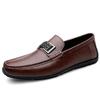 Men's 2025 Spring Leather Loafers: Business Casual Slip-on Shoes In Genuine Black Leather
