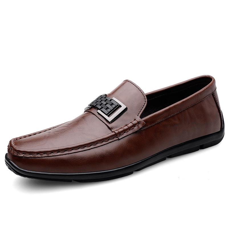 Men s Genuine Leather Plus Size Casual Moccasins - Spring 2025 Versatile Slip-on Loafers 42