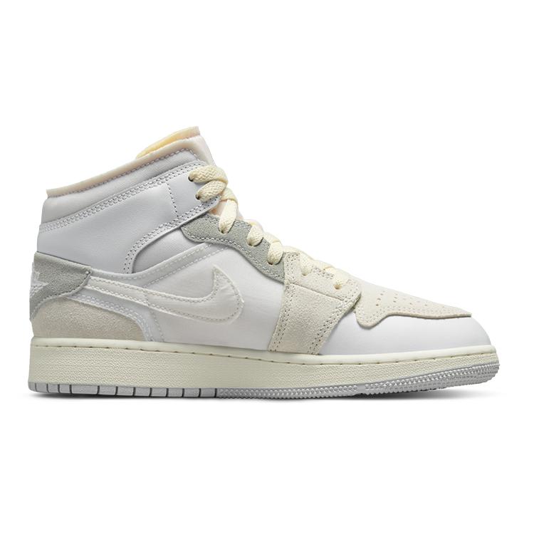 Jordan 1 Mid SE Craft Inside Out White Grey GS DQ3726-100