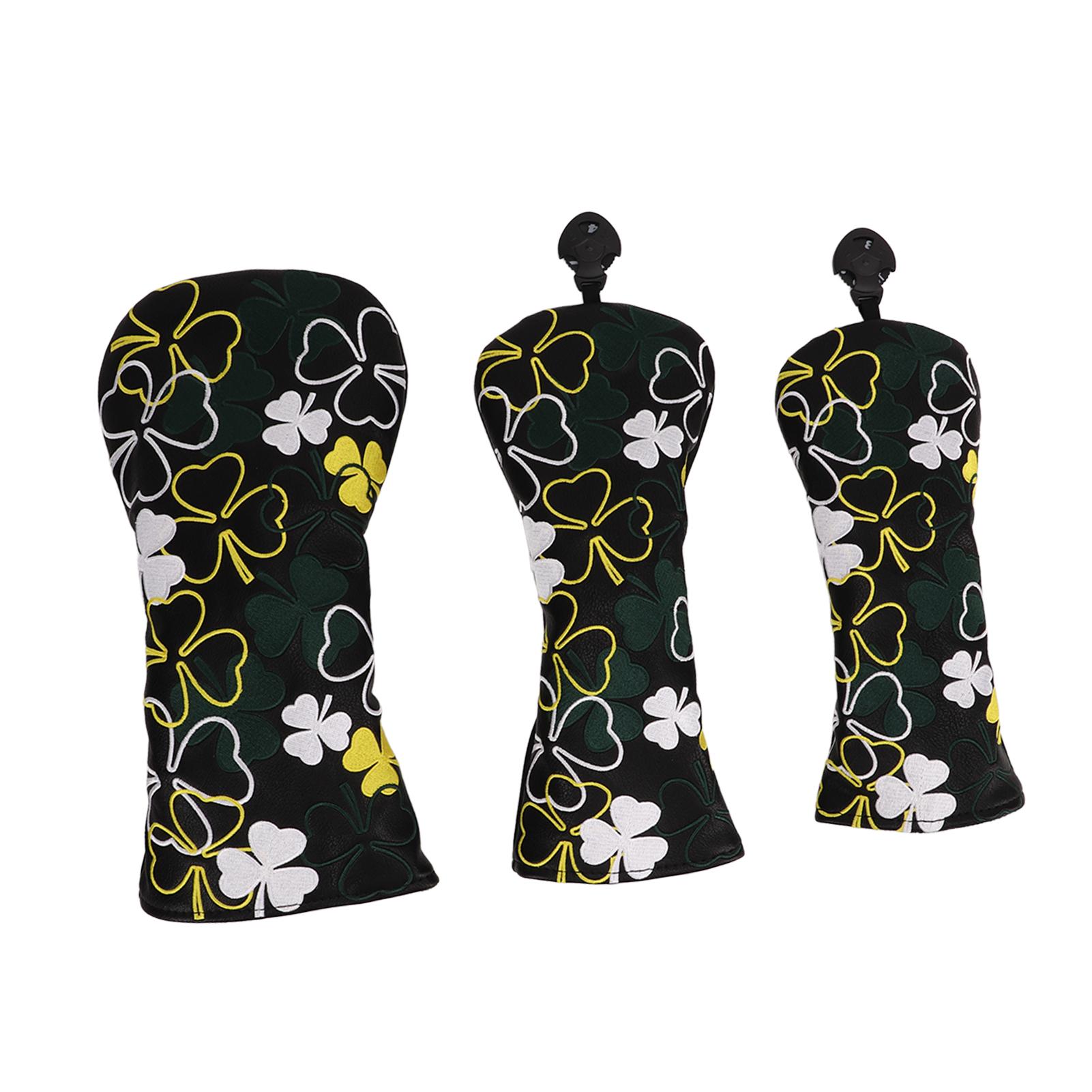 

3шт чехол для гольфа Fairway Woods Driver Hybrids PU водонепроницаемый чехол для гольф-клюшки с четырьмя