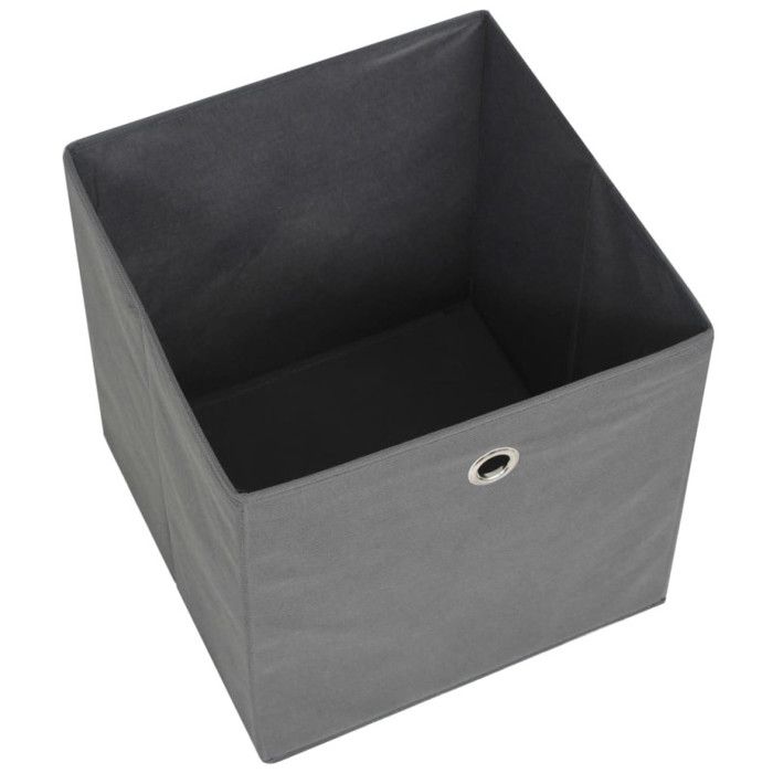 Storage Box - vidaXL - 4 Pcs - Non-woven Fabric - 32x32x32 Cm - Grey