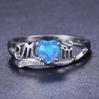 New Blue Purple White Hollow Out MOM Mothers Day Versatile Ring