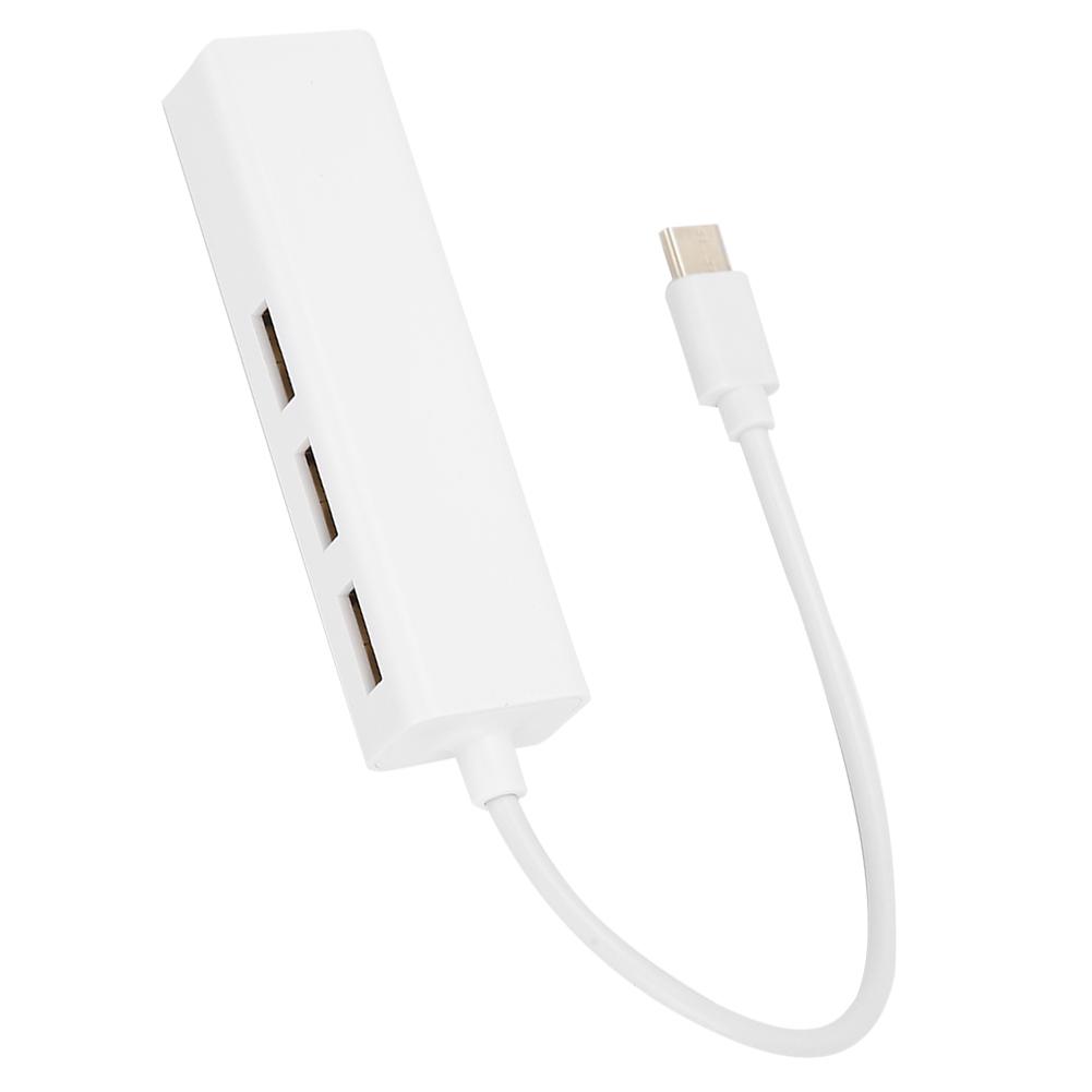 3-Port Hub USB2.0 RJ45 Lan Netzwerkkarte USB3.1 Typ-C zu Ethernet Adapter für OS X   Android