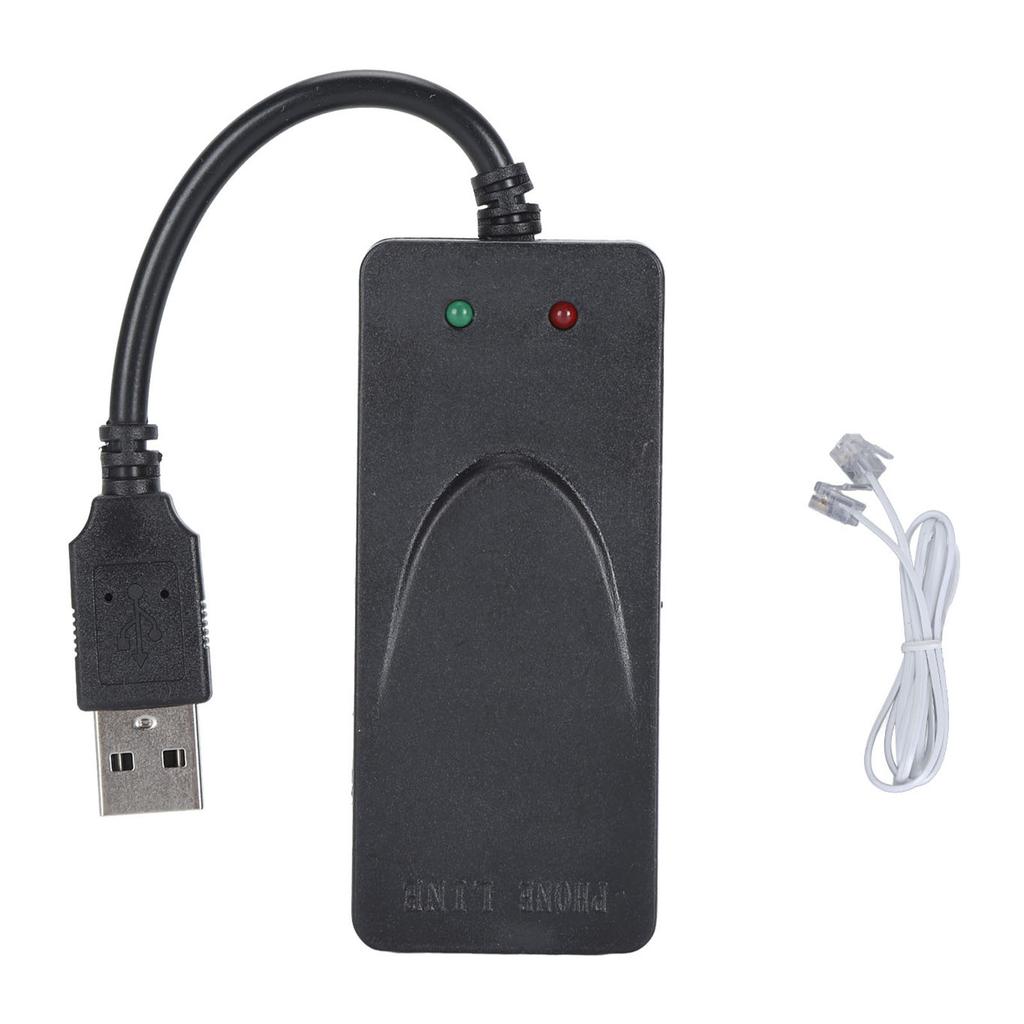USB 56K Externí Vytáčecí Faxový Datový Modem Dva RJ11 Porty Podpora ID Volajícího Počítač Laptop Faxový Modem