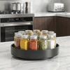 Large Capacity Condiment Storage Rack Round Seasoning Storage Holder  for Kitchen
