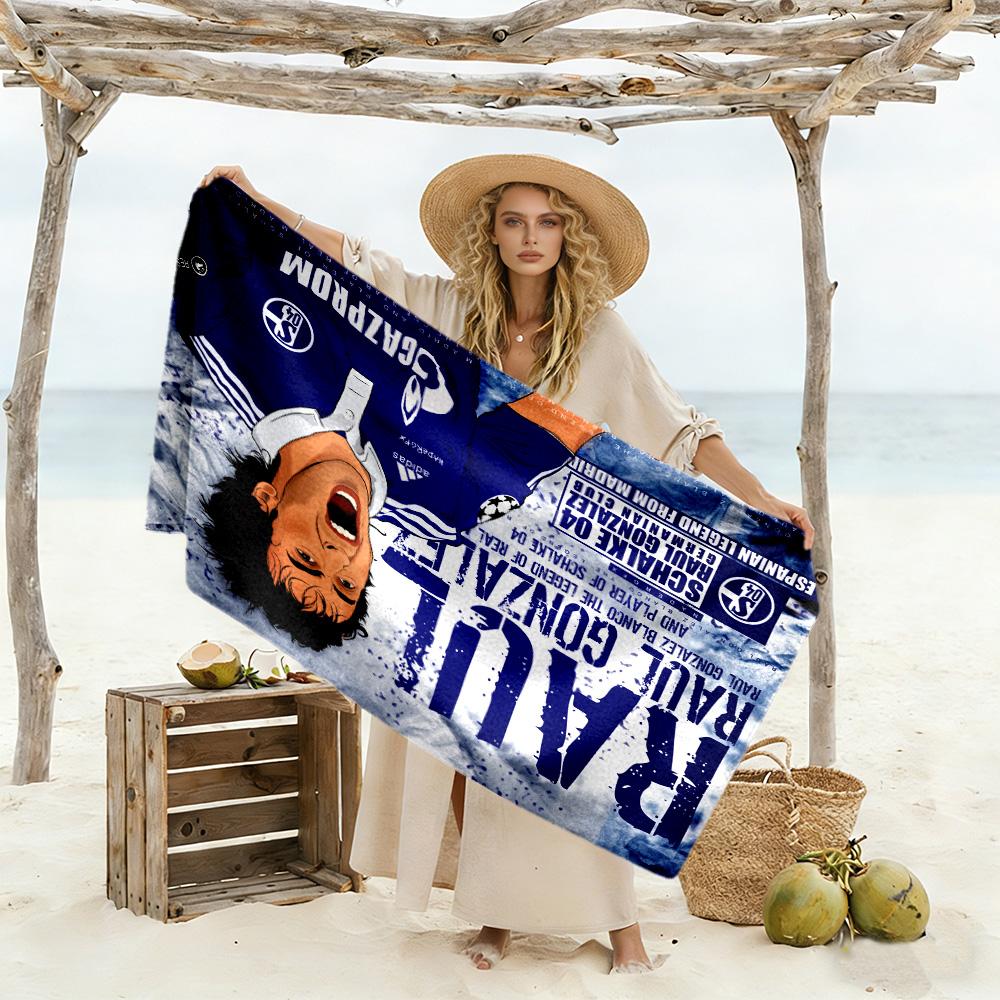 Ronaldo's Dynamic Leap Beach Towel Soft Durable Quick-Dry Comfortable Lightweight Portable for Swimming,Beach,Camping, Travel, Beach Accessories,Gym