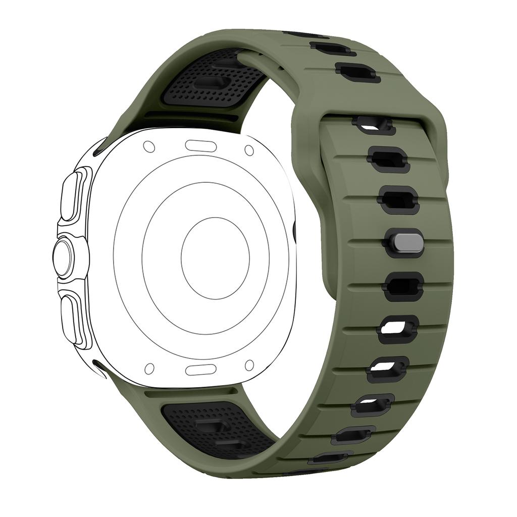Silicone Strap with Horizontal Stripes for Galaxy Watch 7 Ultra sports strap breathable and comfortable Watch Band