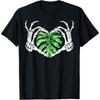 Skeleton Hands Heart Houseplant Gardening T Shirts Men Pure Cotton Humor Streetwear Tee Shirt Short Sleeve Unisex Loose Clothing