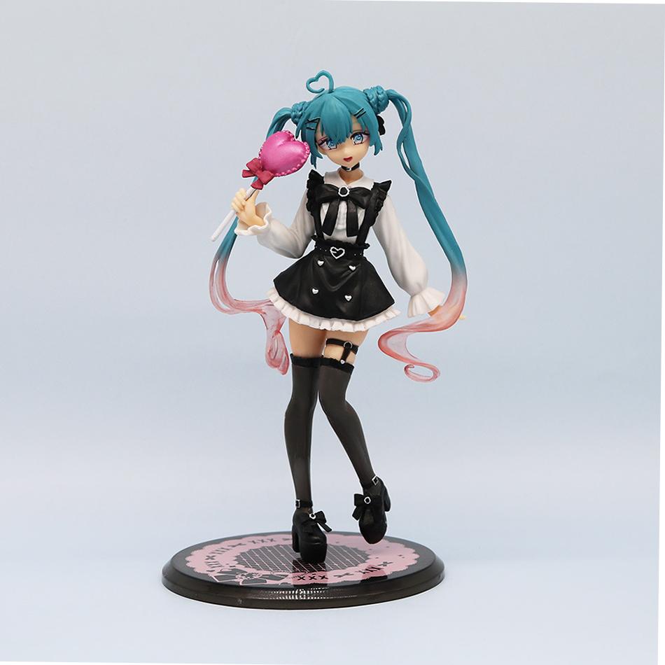 11-20CM Hatsune Miku X Cinnamoroll Figure Anime Collectible Models Decorative Decorations Children Birthday Christmas Kawaii Gif