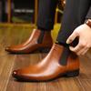 Size 48 Mens Shoes Men's Chelsea Boots Genuine Leather 2026 Autumn Trend Thick-soled Men Ankle Boots for Men Botas Para Hombre