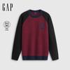 Men's Big G Embroidery Varsity Crewneck Knit Sweater