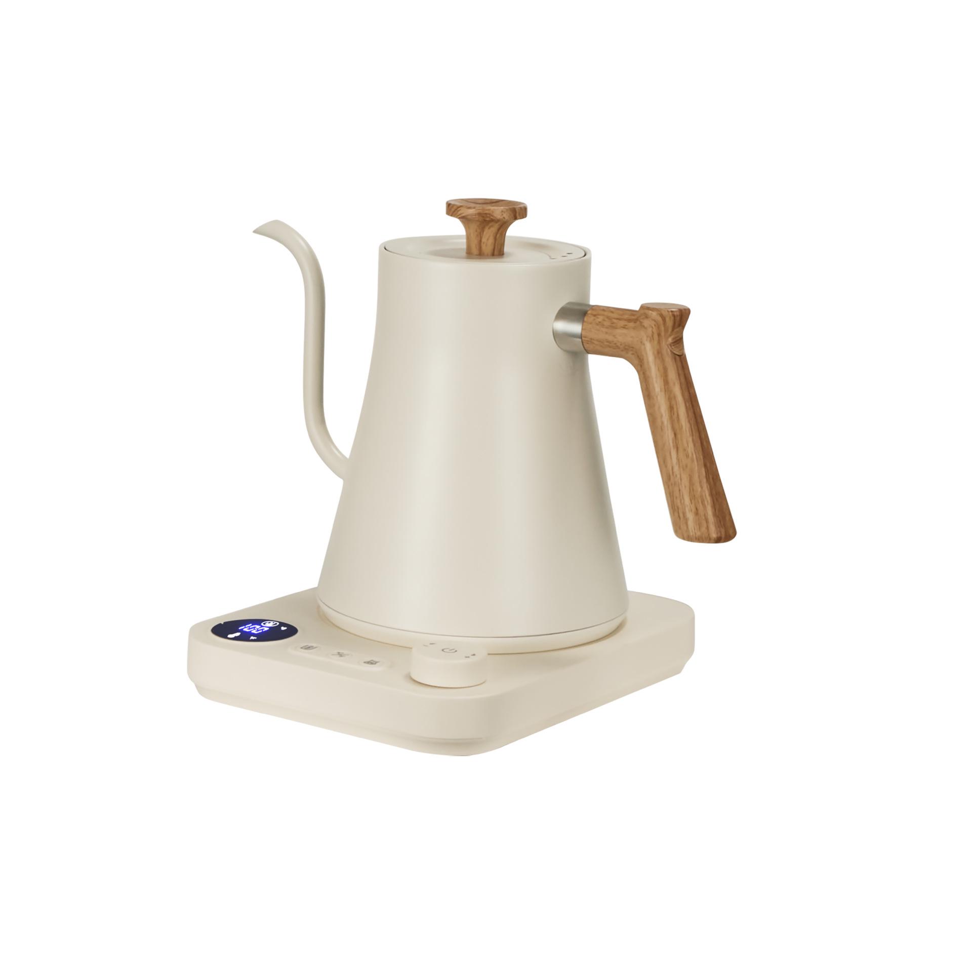 2024 In Stock Gooseneck Electric Kettle with Smart Temperature Control for Pour-Over Coffee. British Standard белый