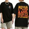 Never Looking Back Unless It's At My Ass In The Mirror Gym Pump Cover T-shirt Men Women Funny Fitness Casual Oversized T Shirts