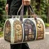 3D Gothic Buntglasdruck Halloween Sporttasche - Multifunktionale Reisetasche