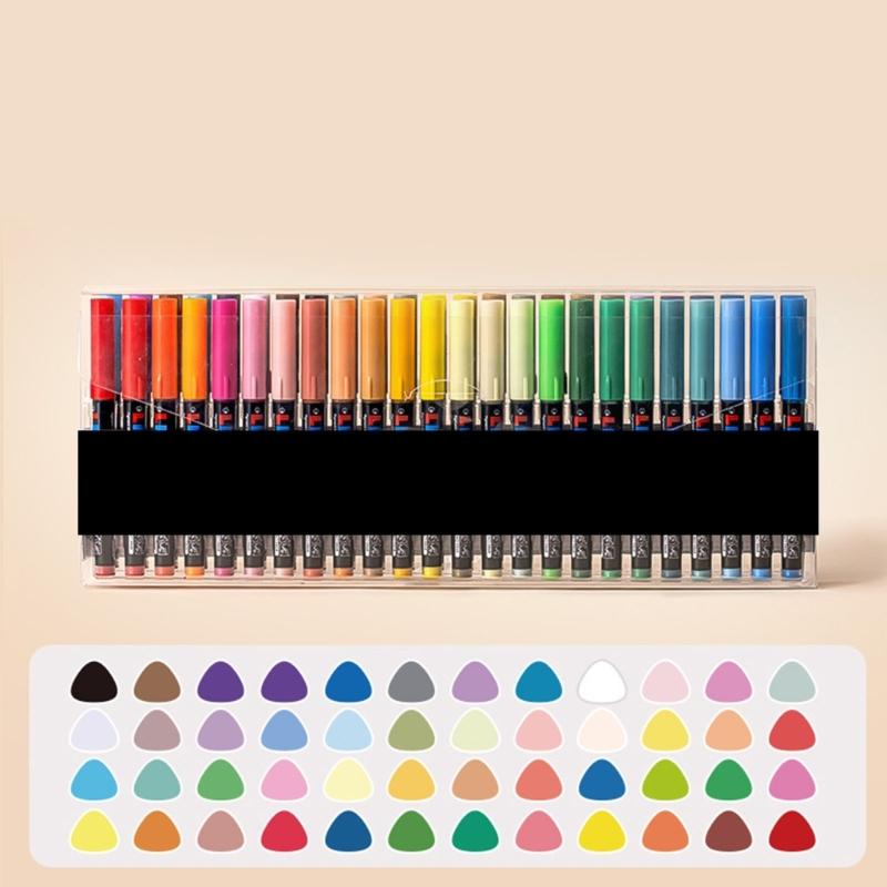 Liquid Acrylic Marker 12/24/36/48 Color Acrylic Paint Pen Brush Tip for Painting on Paper Wood Glass Fabric Metal Stone