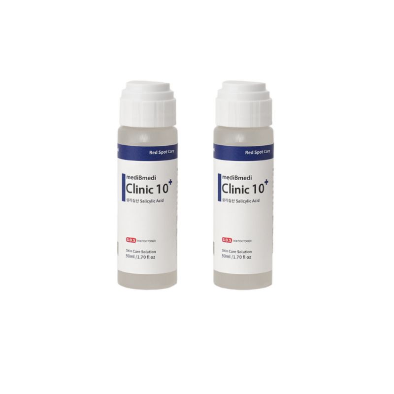 mediB Clinic 10 Plus Clear TokTok Toner 50ml Refreshing Salicylic Acid Red Spot Care 2pcs Set