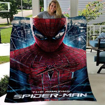 Spider-man Cute Printed Blanket Rectangular Soft Comfortable Modern Style Polyester