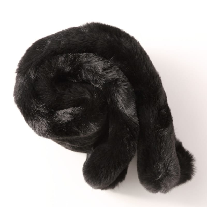 LALA Fur Široká šála - Černá