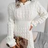 Sweater Dress Autumn Winter European Casual Twist High Waist Hip Dress Trendy Basic Bottoming Street Sweater Dress