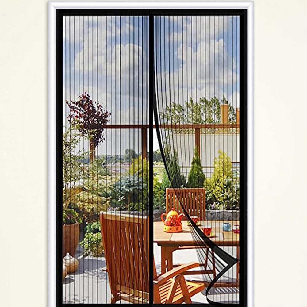 100x210CM Magnetic Screen Door Curtain Automatic Closing Anti-Mosquito Net Fly Insect Screen Mesh for Kitchen Indoor Living Room