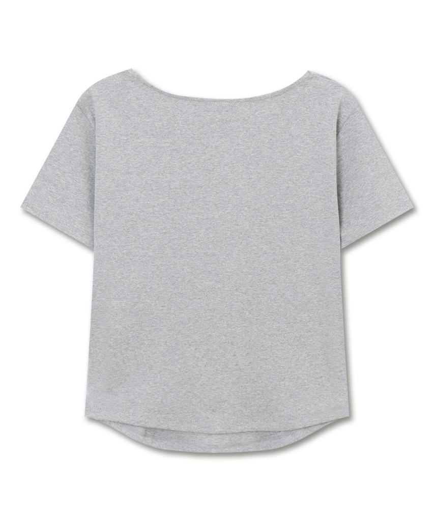 Michikoleondeonkosino Curve Square Neck Top Melange