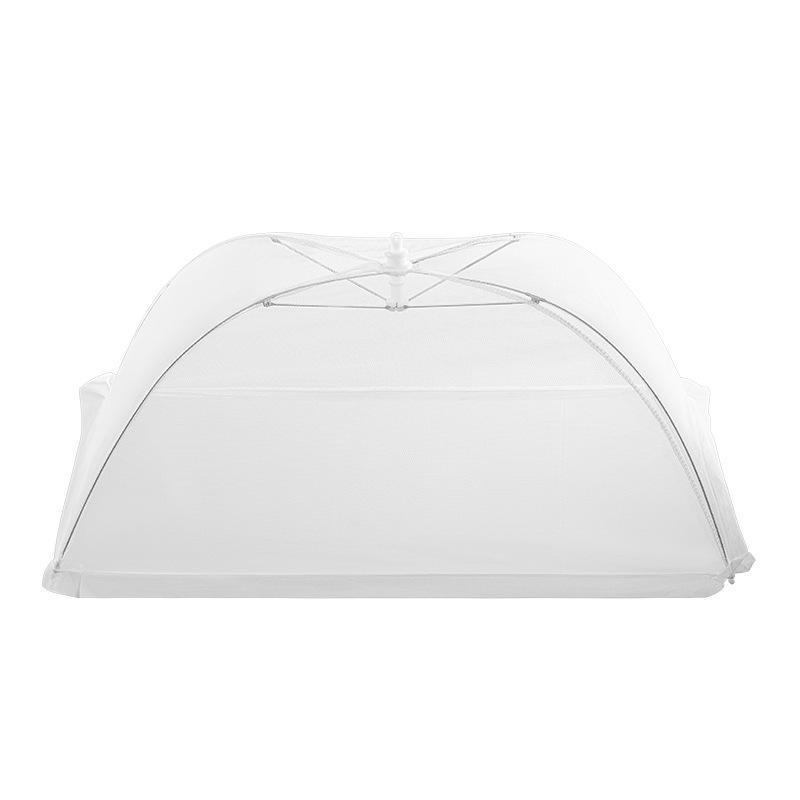 

1 шт. Белый квадратный складной пищевой чехол для улицы и дома, пылезащитный, антитермитный, мухоустойчивый и защищающий от насекомых пищевой чехол 43x43x22cm белый