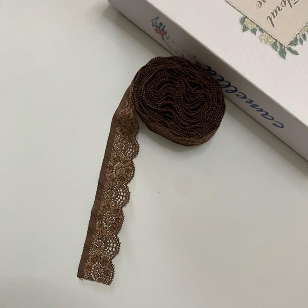 Colorful Elastic Lace Trim 2.5cm Width 10 Yards Length Elastic Lace Ribbon Stretchable Nylon Material Nylon Lace Ribbon
