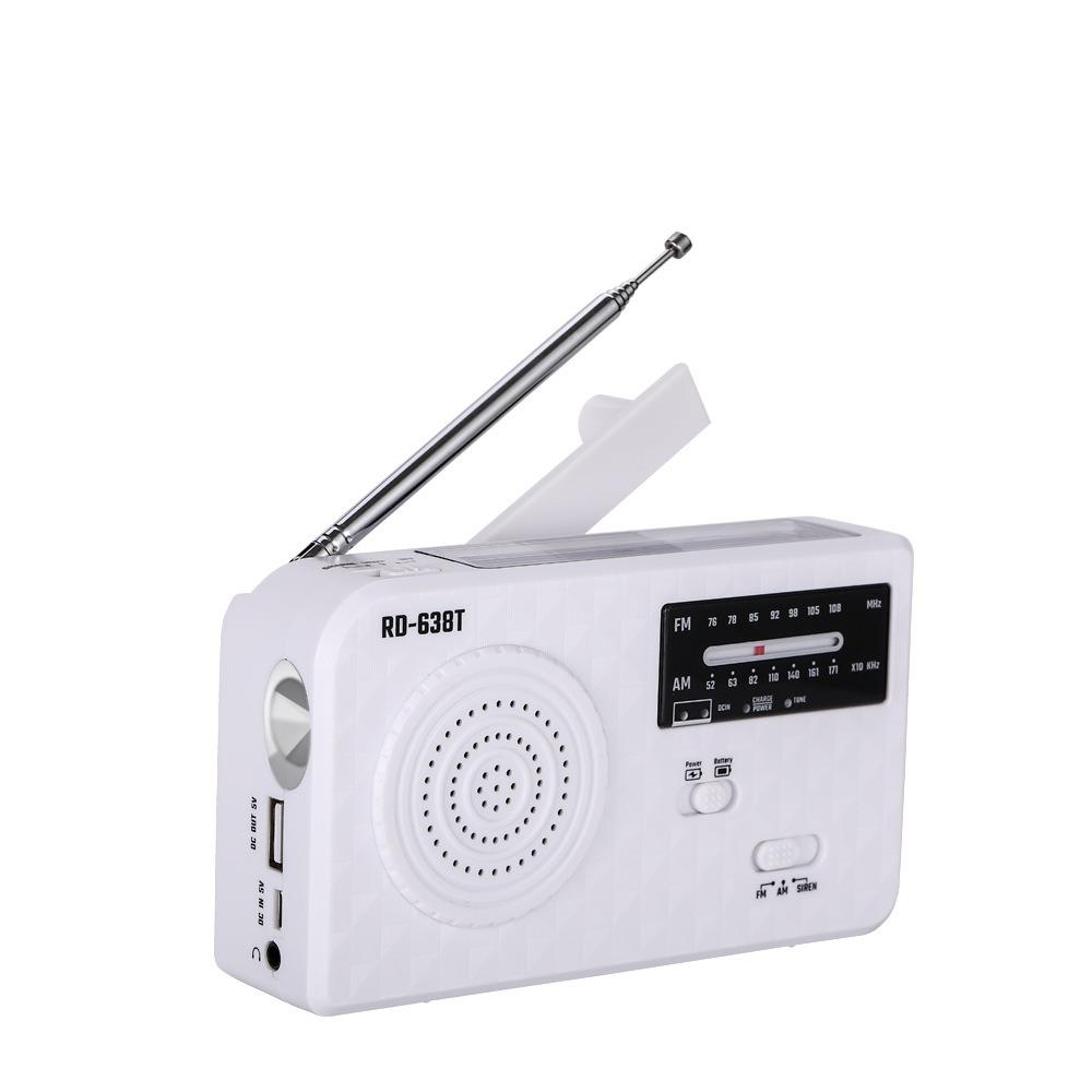USB Charger Solar Hand Crank Radio LED Emergency Flash Light High Quality AM FM Radio  Radio