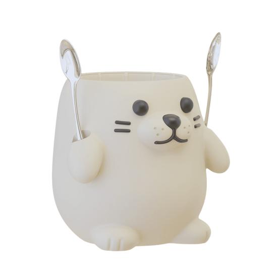 Ice Cream Pint Sleeves Cover with Spoon Handle Cute Animal