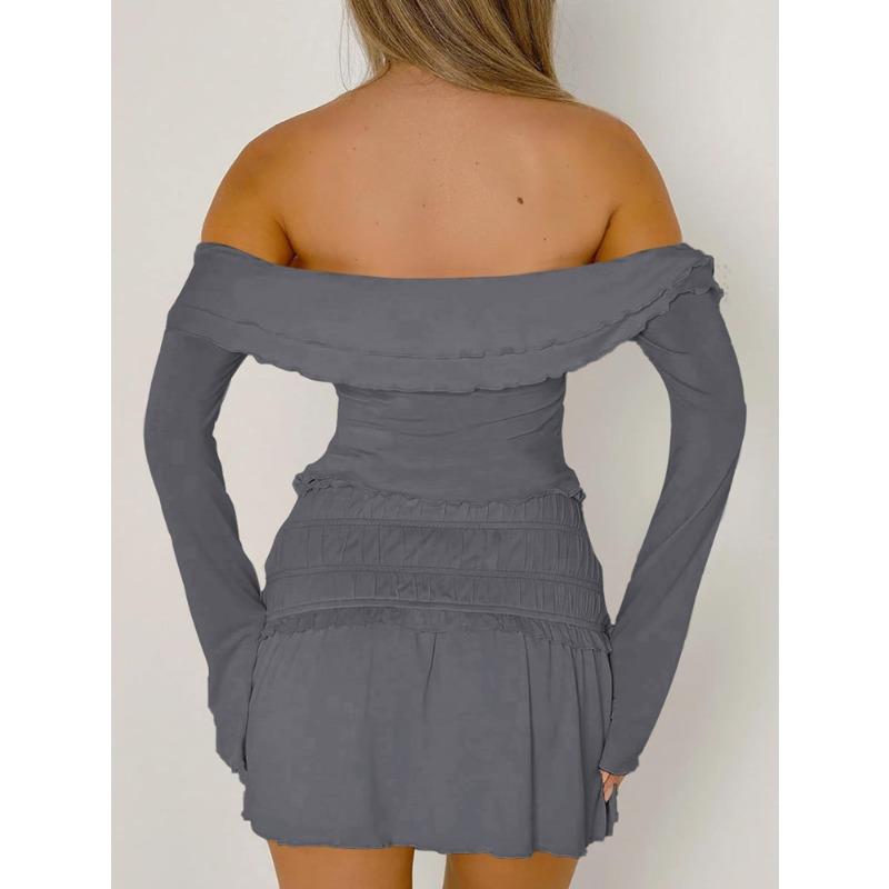 Autumn Women's Y2k One Shoulder Solid Long Sleeve Tops