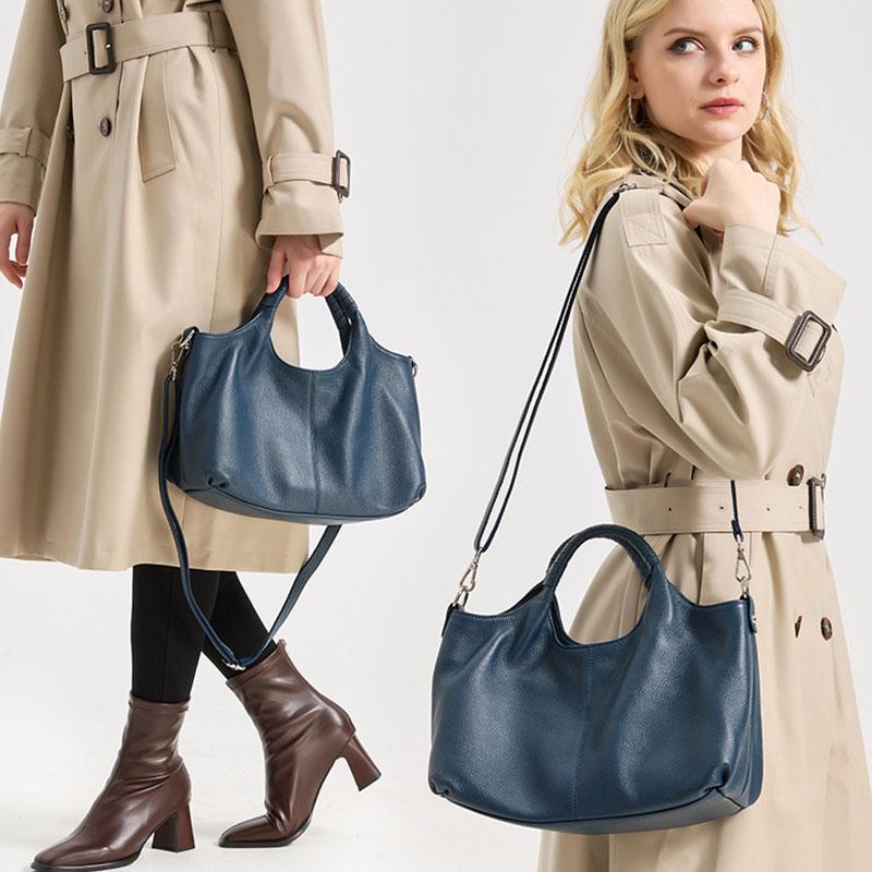 100% Genuine Leather Women's Bag Luxury Designer Large Capactiy Shoulder Bag Women Handbags Versatile Cowhide Crossbody Bags