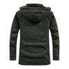 Men's Winter Hooded Windproof Solid Long Sleeve Soft Coat  Jacket