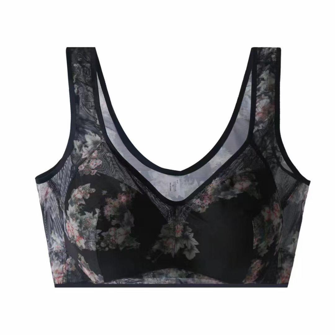 No steel rim middle-aged and elderly mother vest bra bra, thin middle-aged woman seamless bra l【 40-50kg 】 чёрный