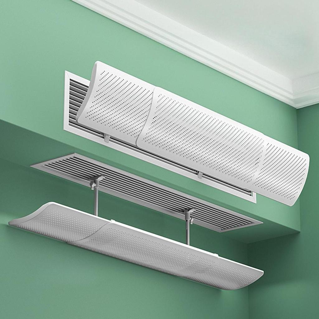 Air Conditioner Deflector Telescopic Angle Adjustable Air Baffle Windshield Deflector for Hanging Air Conditioner Outlet Wing