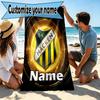 Custom Name Personalized BK Hacken Print Beach Towel, for Trip Camping Beach Party Home Decor, Birthday Gift for Family & Friends