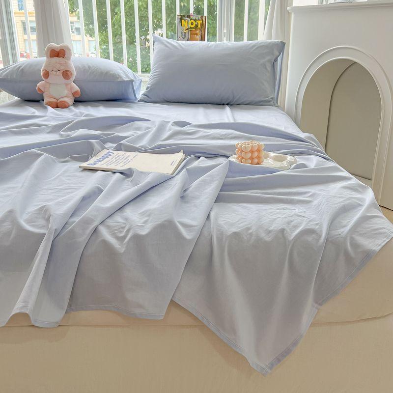 New Ins Style Plaid Thick Skin-friendly Bed Sheet, Simple Bedding for Student Dorm Single & Double Bed