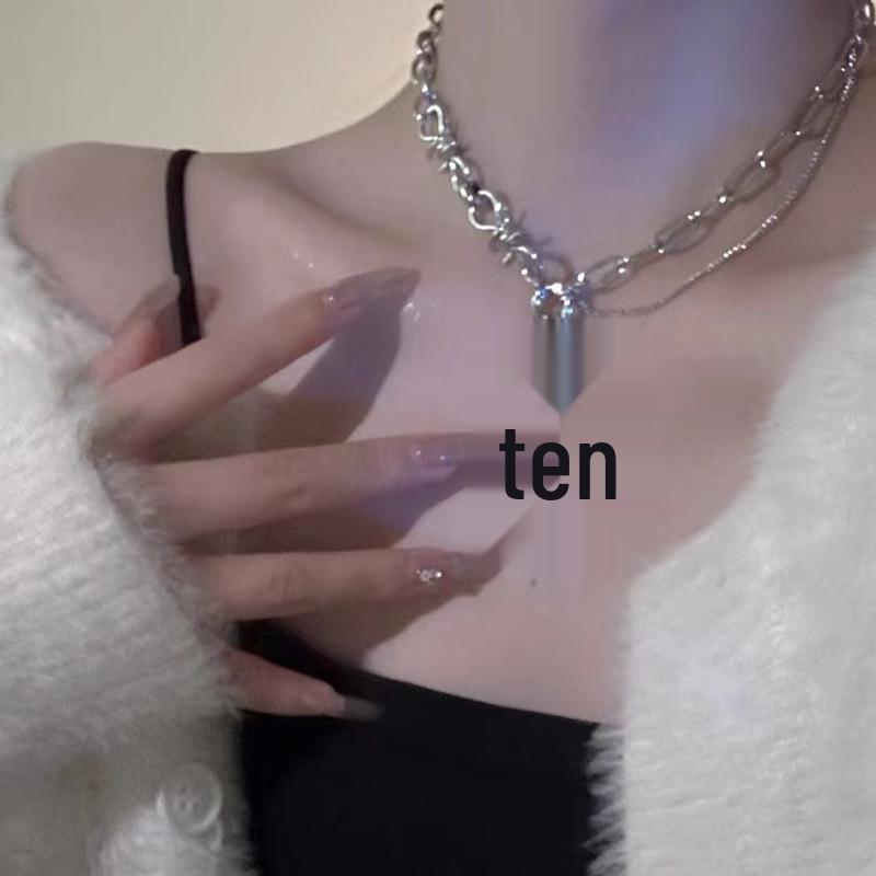 

Модное ожерелье с подвеской в виде креста для дерзкой темной девушки: Хип-хоп, панк, милая, высококлассная ключичная цепочка серебряный