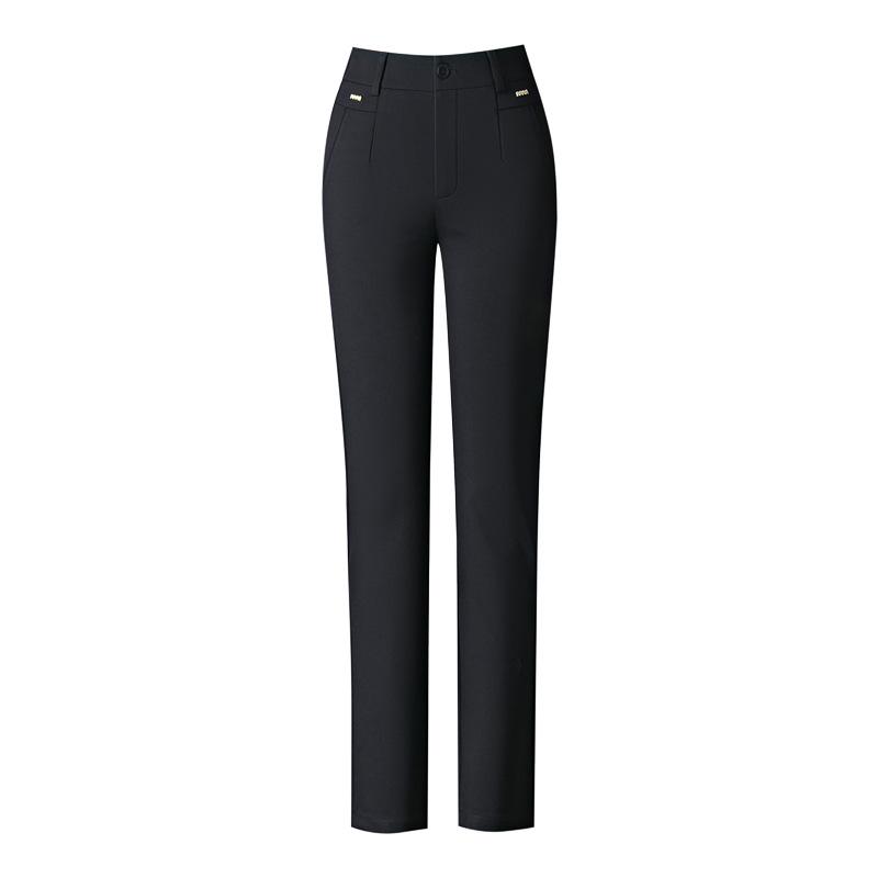 Saidel Women's Plus Size Straight-Leg Casual Pants - Slimming Baguette Style for Spring & Autumn 2025