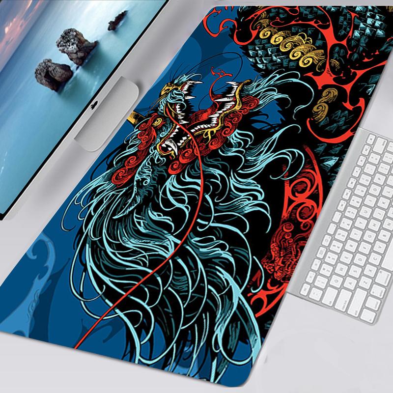 Black and White Mousepad Gamer Kawaii Non-slip Mouse Pad 40x90cm Mouse Mat Sakura Card Gaming Mausepad Deskmat Tappetino Mouse