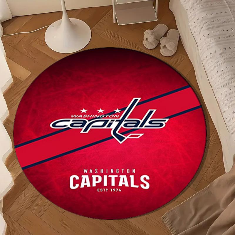 Washington Team Spirit Round Rug for Livingroom,Bedroom, Palyroom, Chair Rug, Area rug, Circle Carpet, Large Size Decor Fan Christmas gift