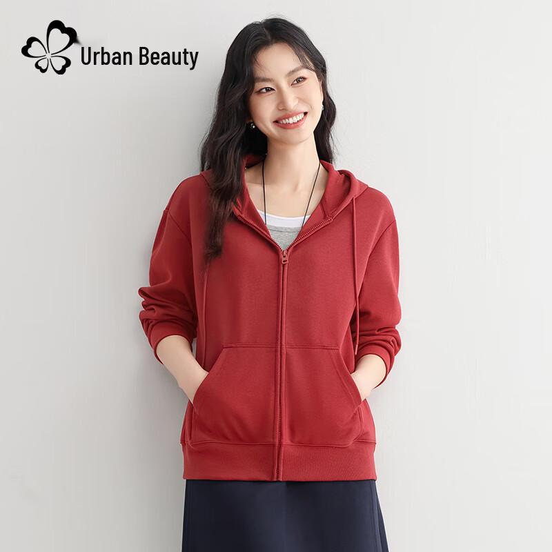 Women's Casual Hooded Zip-Up Sweatshirt Jacket