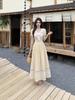 Plus Size Women's Summer College Style Slimming Long Dress