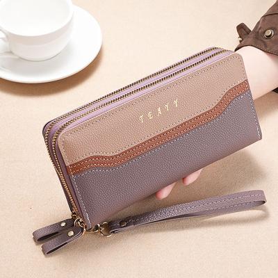 New Women's Wallet, Long Girls' Hand-held Color Matching, Large-capacity Double-layer Women's Wallet