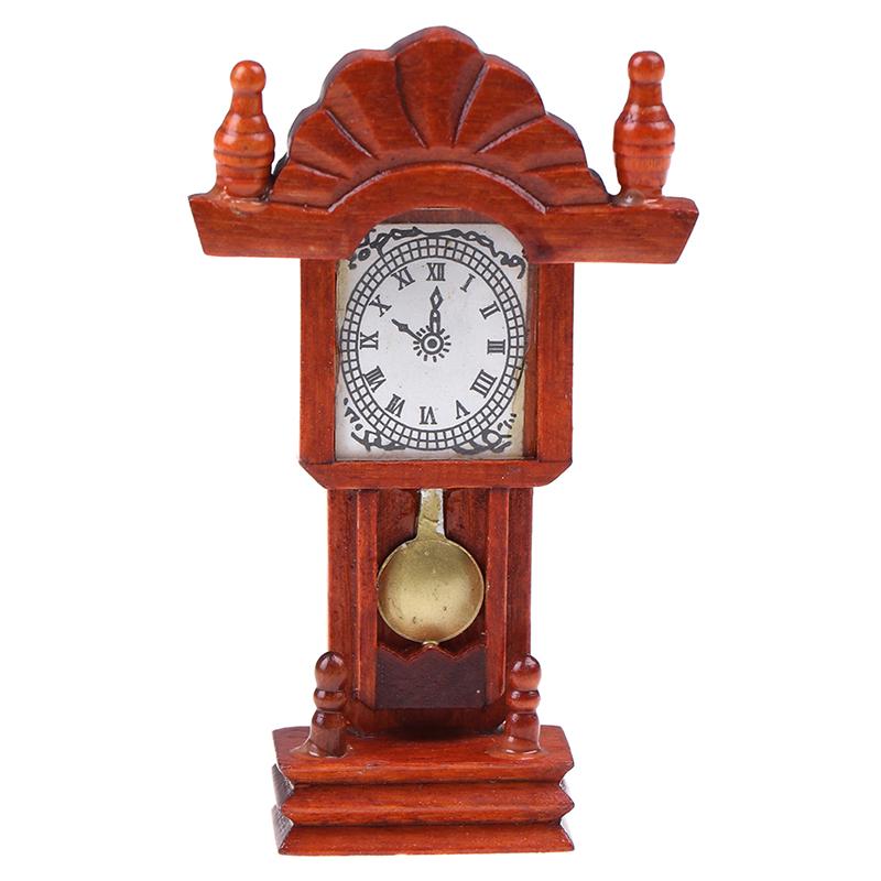 1pc 1:12 Dollhouse Miniature Wall Clock Play Doll House Miniaturas Home Decor Accessories Toy Pretend Play Furniture Toy