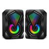 X2USB Mini Desktop Speaker, 3.5MM Jack, 2.0 Wired, RGB Lights, Luminous Audio.