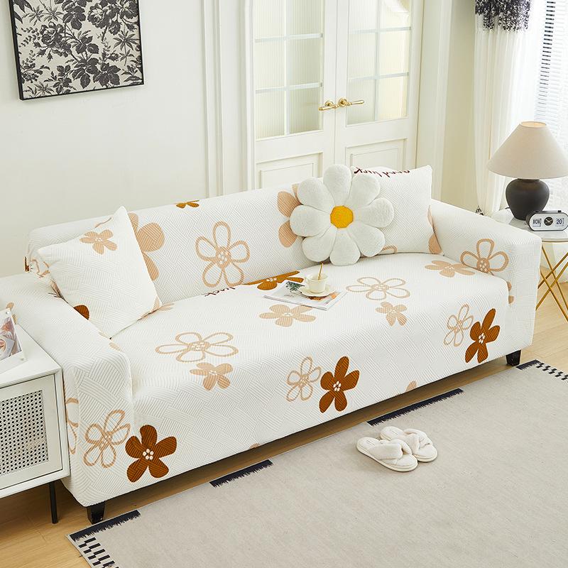 Small Fresh All Inclusive Sofa Cover Non Slip and Stain resistant Sofa Cover Simple Style Four Season Universal Sofa Cover