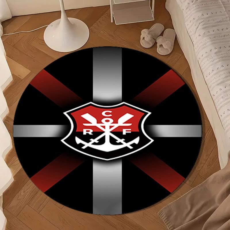 Football Club Emblem Round Rug for Livingroom,Bedroom, Palyroom, Chair Rug, Area Rug, Circle Carpet, Large Size Fan Christmas Gift