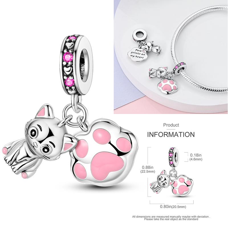 New Copper Charms Beads Pink Series Perfume Cake Princess Skirt Pendant Fit Original Bracelet Diy Jewelry Gifts