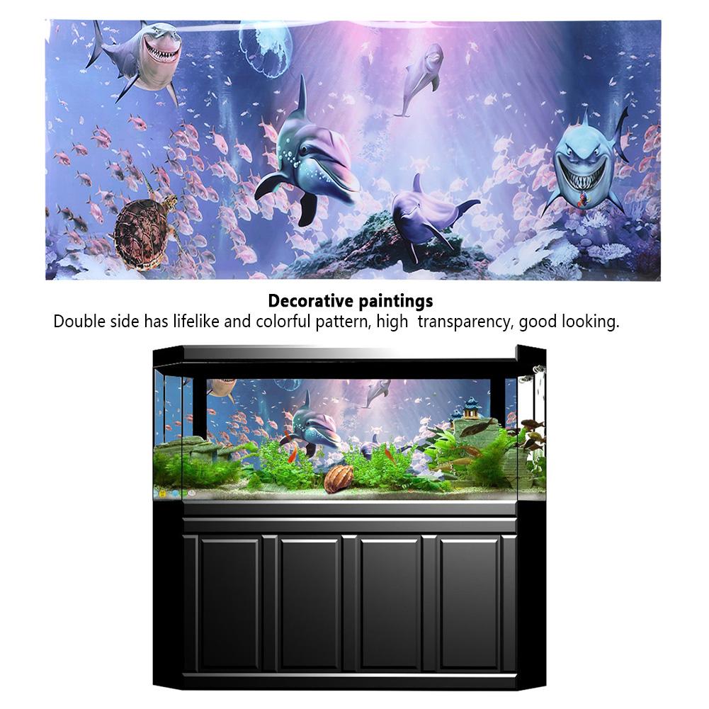 Background Poster Decorative Painting PVC Sticker Landscape Image for Aquarium Fish
